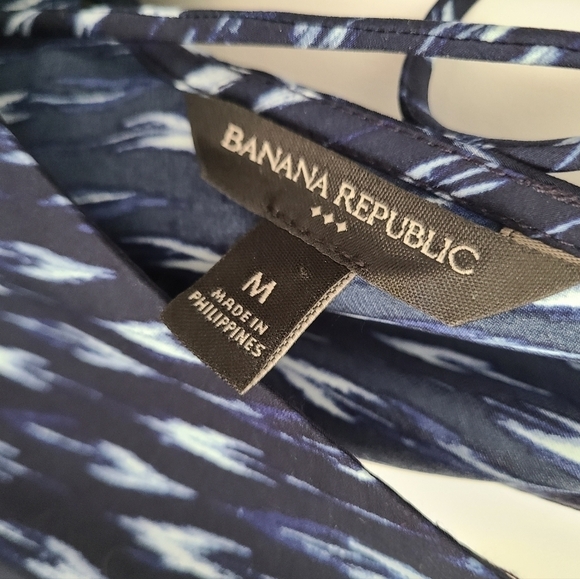 BANANA Republic Tie-Back Silky Camisole Cobalt Blue Size Medium - Picture 7 of 9